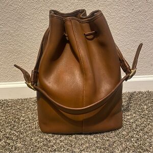 VINTAGE COACH Legacy Drawstring Bucket Bag